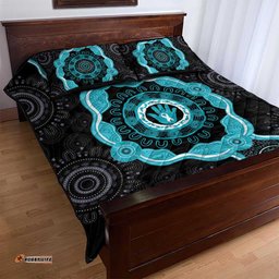Australia Ovarian Cancer Awareness Quilt Bed Set Brave Strong Teal Ribbon Aboriginal Art LT14