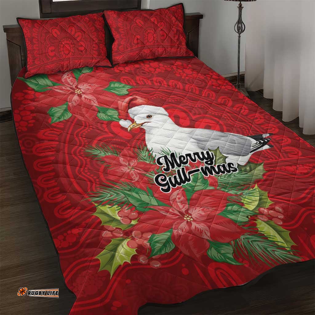 Australian Silver Gull Quilt Bed Set Aboriginal Inspired Christmas LT9