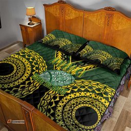 Avaiki Cook Islands Rugby Quilt Bed Set Kuki Airani Tatau Black LT14