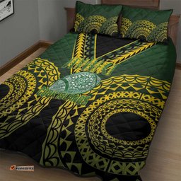 Avaiki Cook Islands Rugby Quilt Bed Set Kuki Airani Tatau Black LT14