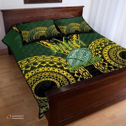 Avaiki Cook Islands Rugby Quilt Bed Set Kuki Airani Tatau Black LT14