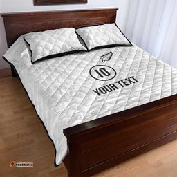 Custom New Zealand Football Quilt Bed Set The Whites-Sporty T90 Style LT03