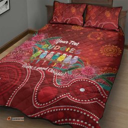 Australia Budgerigar Christmas Personalised Quilt Bed Set Budgies Hakea Have A Good Chrissie LT14
