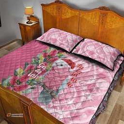 Australia Pink Galah Christmas Quilt Bed Set Falalalala Galalah Bottlebrush Aboriginal Art LT14