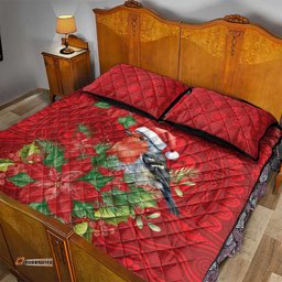 Australian Scarlet Robin Quilt Bed Set Aboriginal Inspired Christmas LT9