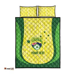 Australia Football Custom Quilt Bed Set Go Socceroos Grunge Sporty Style LT14