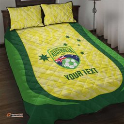 Australia Football Custom Quilt Bed Set Go Socceroos Grunge Sporty Style LT14