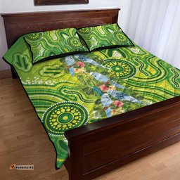 Budgerigar Australia Quilt Bed Set Aussie Common Parakeet Indigenous Art LT14