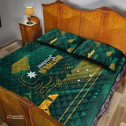 Australia Socceroos 2026 Custom Quilt Bed Set Go Aussie Kangaroo National Color LT14