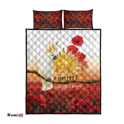 Australia Cockatoo ANZAC Day Quilt Bed Set Lest We Forget LT05