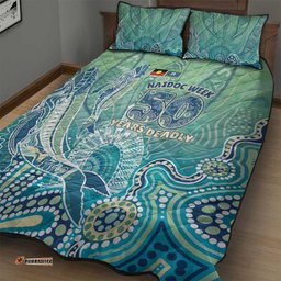 NAIDOC Week - 50 Years Deadly Torres Strait Quilt Bed Set Pastel Waves LT7