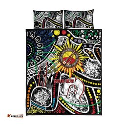NAIDOC 50 Years of Deadly Personalised Quilt Bed Set Aboriginal Dot Art LT9