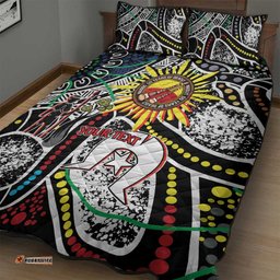 NAIDOC 50 Years of Deadly Personalised Quilt Bed Set Aboriginal Dot Art LT9