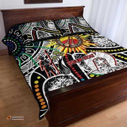 NAIDOC 50 Years of Deadly Personalised Quilt Bed Set Aboriginal Dot Art LT9