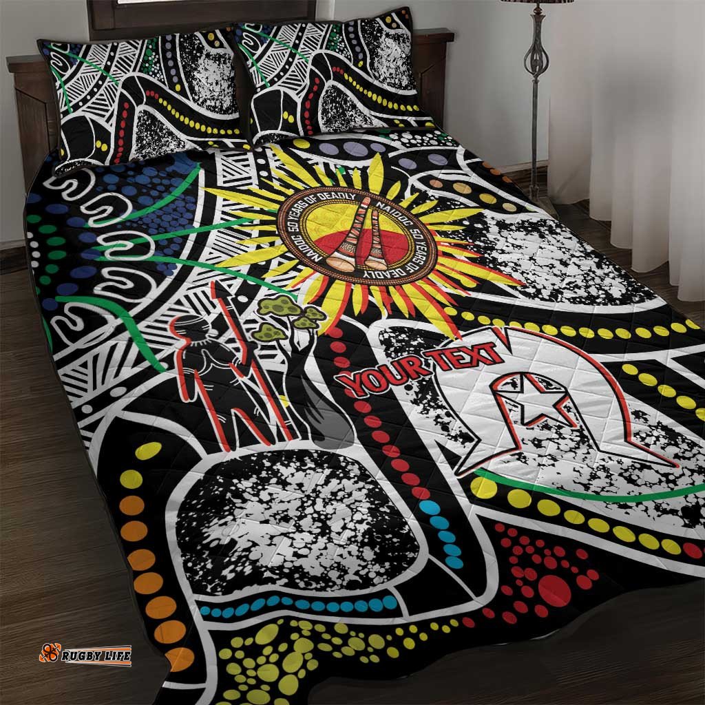 NAIDOC 50 Years of Deadly Personalised Quilt Bed Set Aboriginal Dot Art LT9