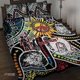 NAIDOC 50 Years of Deadly Personalised Quilt Bed Set Aboriginal Dot Art LT9