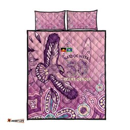 NAIDOC Week - 50 Years Deadly Quilt Bed Set Pastel Wings LT7