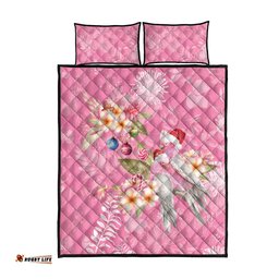 Joyful Pink Cockatoo Quilt Bed Set Australia Christmas Vibes LT9