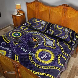 Dockers NAIDOC Week 2026 Personalised Quilt Bed Set 50 Years of Deadly Aboriginal Art LT14