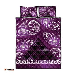 Matariki New Zealand Quilt Bed Set NZ Niho Taniwha Maori New Year Purple Galaxy LT14