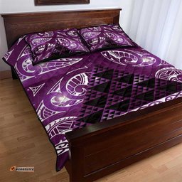 Matariki New Zealand Quilt Bed Set NZ Niho Taniwha Maori New Year Purple Galaxy LT14