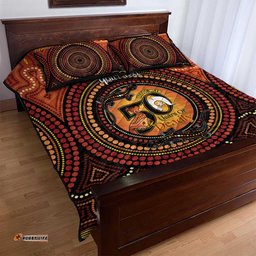 NAIDOC Week 2026 Personalised Quilt Bed Set 50 Years of Deadly Lizard Kangaroo Aboriginal Art LT14