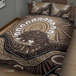 Indigenous Echidna Australia Quilt Bed Set Australian Aboriginal Art Proud LT14