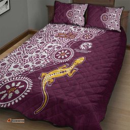 Manly Warringah Sea Eagles NAIDOC Week 2026 Quilt Bed Set Aboriginal Lizard Dot Painting - 50 Years of Deadly TS04
