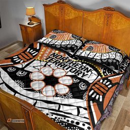 Australian Northern Territory Quilt Bed Set Aboriginal with Sturt's Desert Rose LT9