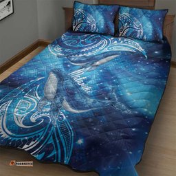 New Zealand Humpback Whale Matariki Quilt Bed Set Maori New Year Taniko Niho Taniwha LT14