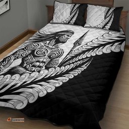 Koru Fern New Zealand Maori Tribal Warrior Quilt Bed Set LT9