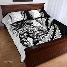 Koru Fern New Zealand Maori Tribal Warrior Quilt Bed Set LT9