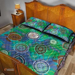 NAIDOC 50 Years of Deadly Quilt Bed Set Sea Turtle Aboriginal Dot Art LT19