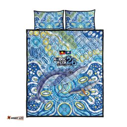 NAIDOC Week 2026 Quilt Bed Set Dreaming of Whales Aboriginal Dot Art LT9