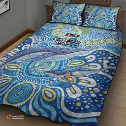 NAIDOC Week 2026 Quilt Bed Set Dreaming of Whales Aboriginal Dot Art LT9