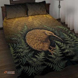 New Zealand Kiwi Bird Quilt Bed Set Silver Fern Mix Maori Pattern LT05