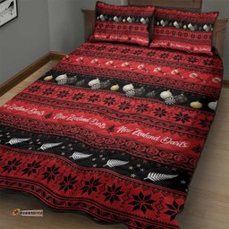 New Zealand Darts Christmas Quilt Bed Set Merry Xmas Aotearoa Maori Red LT14