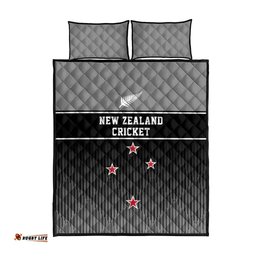 New Zealand Cricket Quilt Bed Set Black Cap Unbeatable LT05
