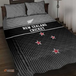New Zealand Cricket Quilt Bed Set Black Cap Unbeatable LT05