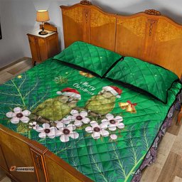 New Zealand Kakapo Christmas Quilt Bed Set Owl Parrot Santa Sliver Fern Manuka - Green LT14