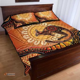 Indigenous Kangaroo Australia Quilt Bed Set Australian Aboriginal Art Proud LT14