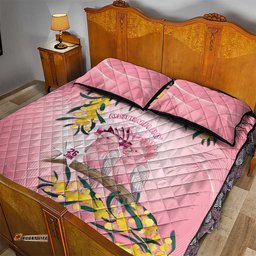 Galah Australia Day Quilt Bed Set 26th January Golden Wattle Pink Color LT14
