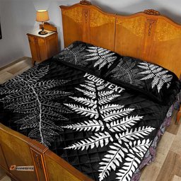 New Zealand Lawn Bowls Personalized Quilt Bed Set Wrap-Around Silver Fern LT7