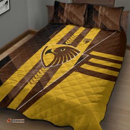 Hawthorn Hawks Quilt Bed Set Modern Geometric Sports Graphic Style TS04