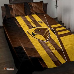 Hawthorn Hawks Quilt Bed Set Modern Geometric Sports Graphic Style TS04