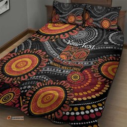 NAIDOC Week 50 Years Deadly Personalised Quilt Bed Set Aboriginal Art LT14