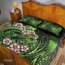 New Zealand Aotearoa Kakapo Quilt Bed Set Maori Pattern With Manuka Galaxy Style LT05