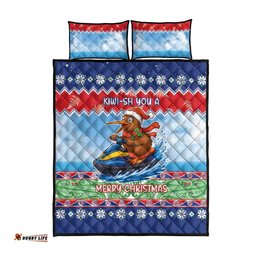 New Zealand Christmas Quilt Bed Set Funny Jet Ride Kiwi Xmas LT05