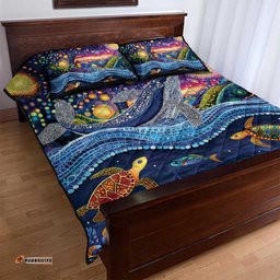 Heal Country Heal Our Nation Aboriginal Dreamtime Quilt Bed Set LT9