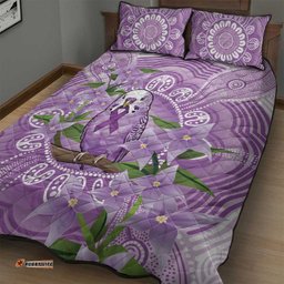 Epilepsy Awareness Budgerigar Australia Quilt Bed Set Budgie Purple Ribbon Boronia Aboriginal LT14